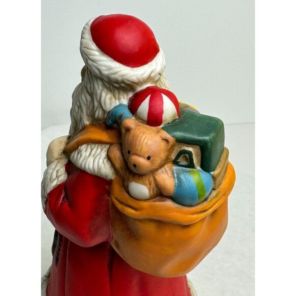Vintage 1993 Porcelain Santa Musical Figurine Santa Claus is Coming to Town 8" - Picture 6 of 17